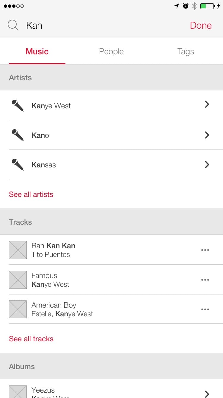 Initial search screen with proposed solutions applied