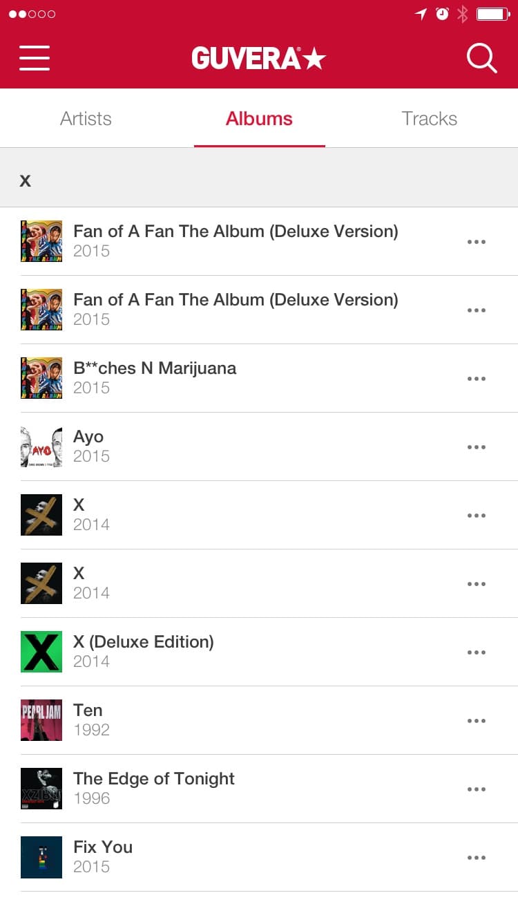Album search results showing irrelevant results and missing artist names